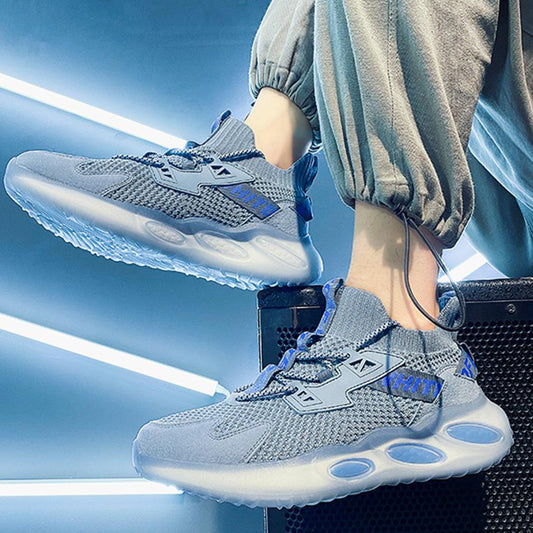 Spring and Autumn Men's Shoes Lightweight Breathable Casual Sports Shoes Thick Sole Shoes Men