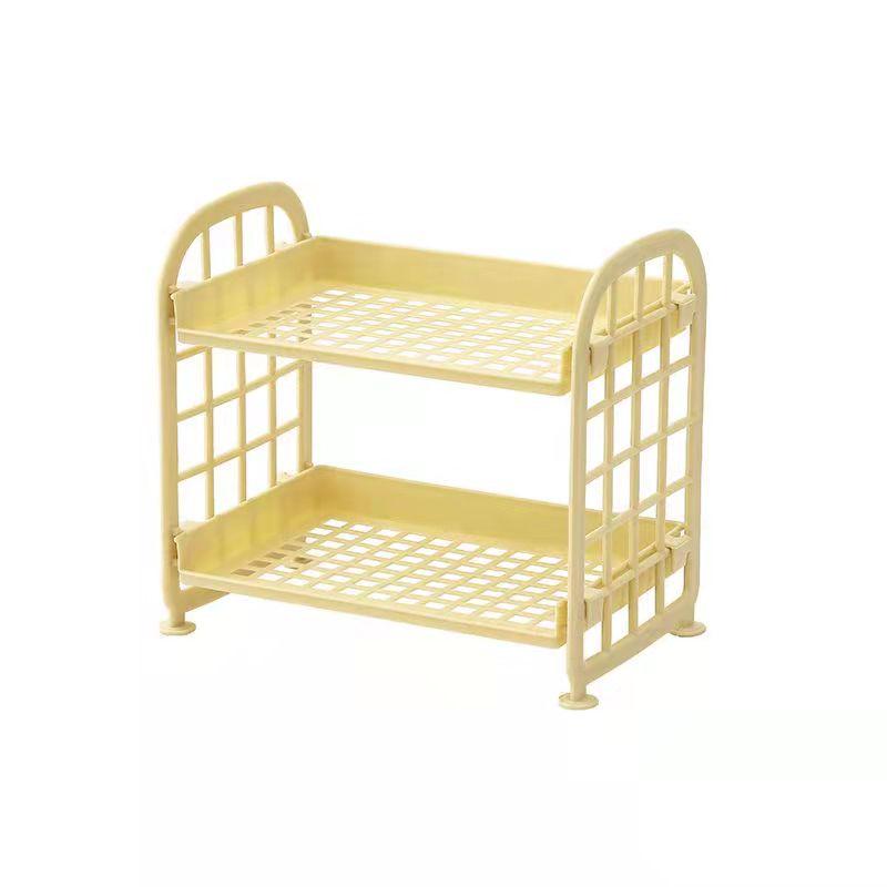 Multifunction Double Layer Storage Holder For Kitchen Bathroom Makeup Organizer Display Shelf
