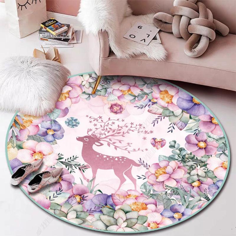 Round Rug Carpets for Living Room Home Decor Bedroom Kid Room Floor Mat Decoration Salon Thicker Rug