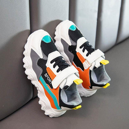 Universal Breathable Running Shoes for Boys and Girls All-match Comfortable Sneakers Spring Mesh Breathable Elementary School Shoes