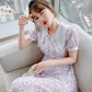 French Small Fresh and Age-reducing Floral Dress Summer Sweet Temperament Waist Waist Chiffon Dress Ladies A-line Skirt Waist Is Thin