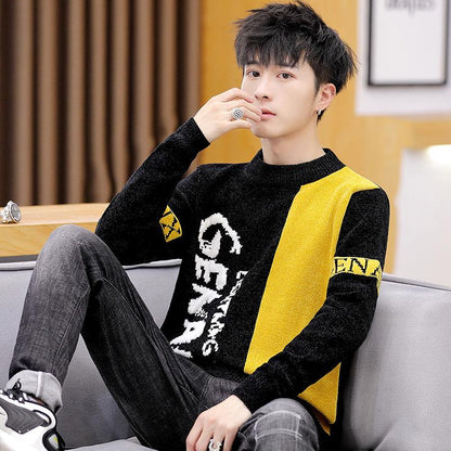 Winter Thick Sweater Men Long Sleeve Slim Fit Knitting Men's Warm Christmas Sweater Casual Pullover
