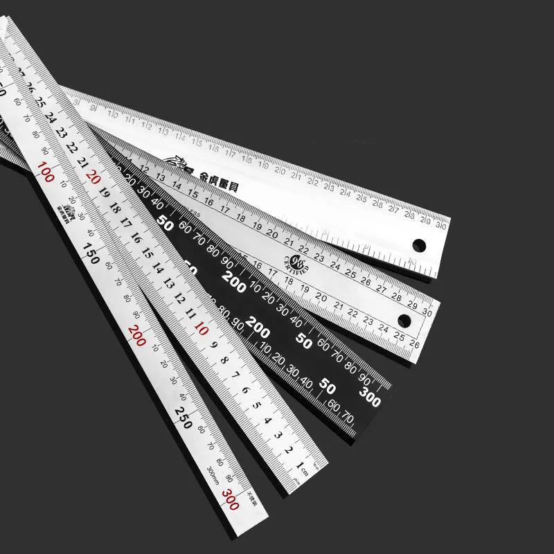 1/5 Pcs Stainless Steel Ruler 15/20/30cm Measuring Ruler Essential for Woodworking Tailors