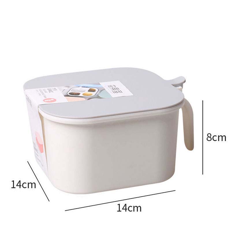 Home-kitchen Spices Seasoning Box Storage Box Multi-box Grid with A Spoon Seasoning Box