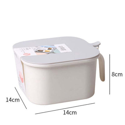 Home-kitchen Spices Seasoning Box Storage Box Multi-box Grid with A Spoon Seasoning Box