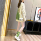 Autumn and Winter Loose Round Neck Bottoming Shirt Pullover Casual Knitted Jacket Hit Color All-match Female Sweater