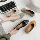 Breathable Casual Shoes Fairy Single Shoes Spring and Autumn Pumps Mid-heel Thick Heel Summer Beanie Shoes Leather Shoes Mother Shoes