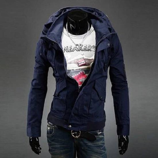 Men Jacket Coat Fashion Trench Coat Autumn Brand Casual Silm Fit Overcoat Jacket Male