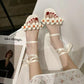 Sandals Female Students Korean Version of Wild Summer Flat Fairy Style Flower Ankle Strap Light Sandals