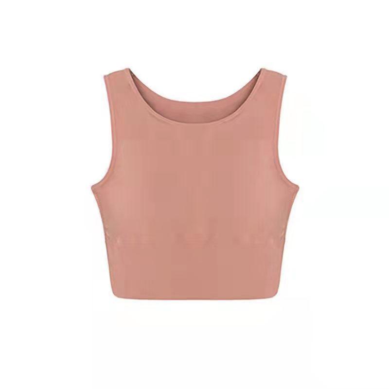 Running Yoga Vest Workout Tank Tops Sports Vest Running Underwear Women's Top All-match Wrap Chest Beautiful Back No Steel Ring Gather Bra Athletic