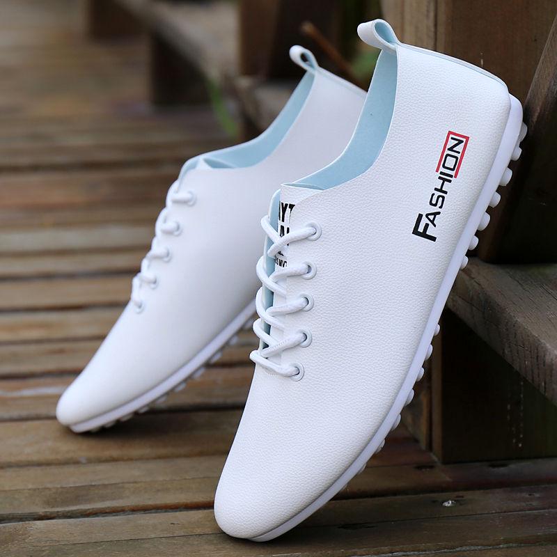 Men's casual shoes Peas shoes men's small leather shoes breathable men's small white shoes