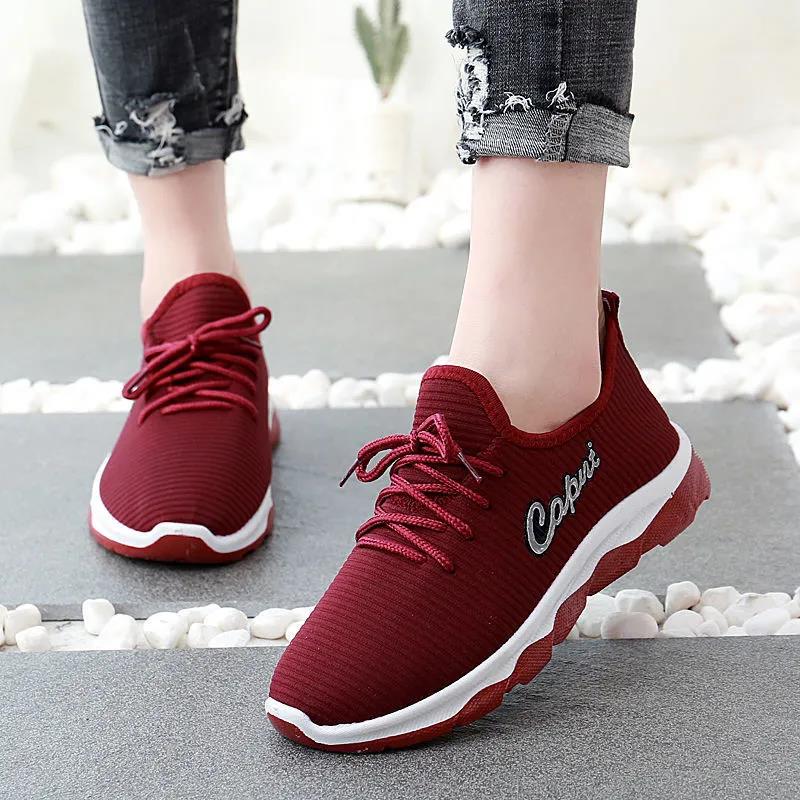 Old Beijing Women's Fashion Net Shoes Breathable Non-slip Sneakers Lace-up Leisure Hiking Shoes