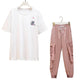 Suit Women Spring and Summer Loose Thin Casual Two-piece Sports and Leisure Suit Cool Girl Adjustable Waist Two-piece Suit