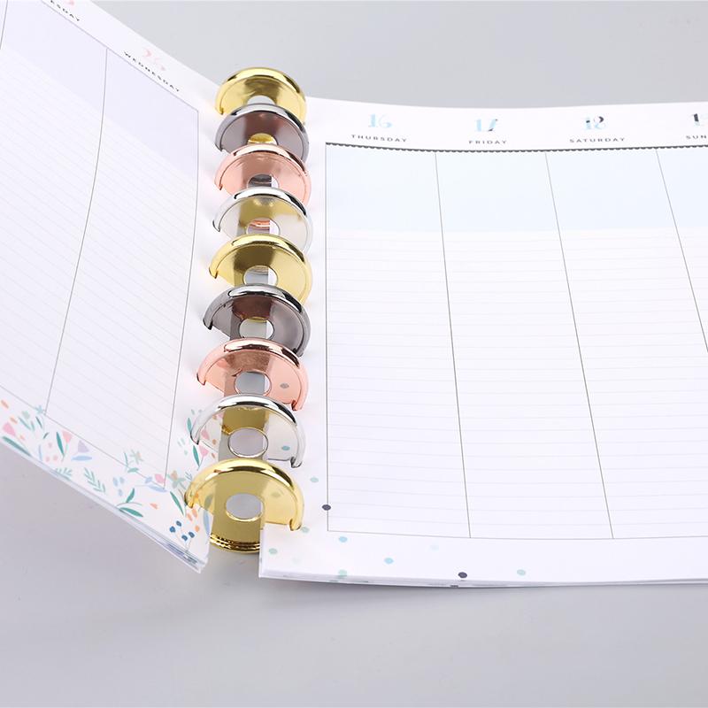 11 Pieces Plastic Mini Discs Multicolor Binding Ring Discs Expansion Discs for Add Extra Pages, Notes or Artwork