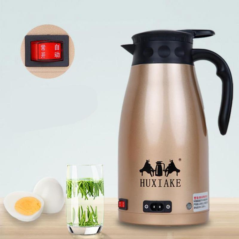 12V/24V 800ml Car Stainless Steel Electric Heating Kettle Set Temperature Insulation Pot Coffee Tea Water Heating Pot