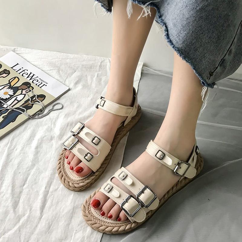 Summer Super Fire Roman Sandals Women's Summer Shoes All-match Student Flat Fairy Style