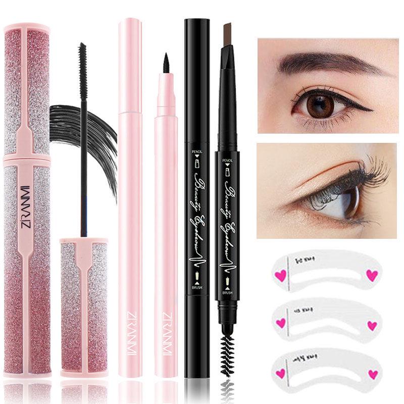 Mascara Mascara Waterproof Elasticity Thick Non-marking Curly Long Lasting Set Not Easy to Discolor