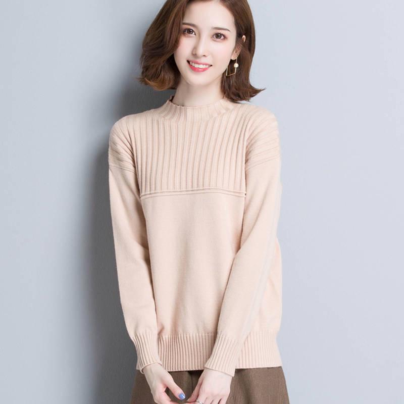 Winter Half Turtleneck Sweaters Thick Short Loose Cashmere Bottom Shirts Knitted Pullovers