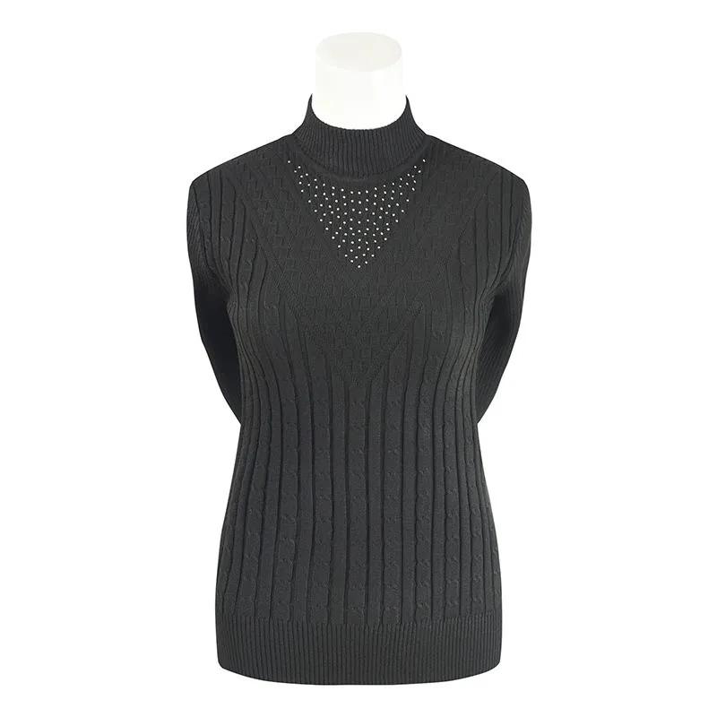 Women Turtleneck Sweater Autumn Winter Pullover Sweater Black Knitted Jumper