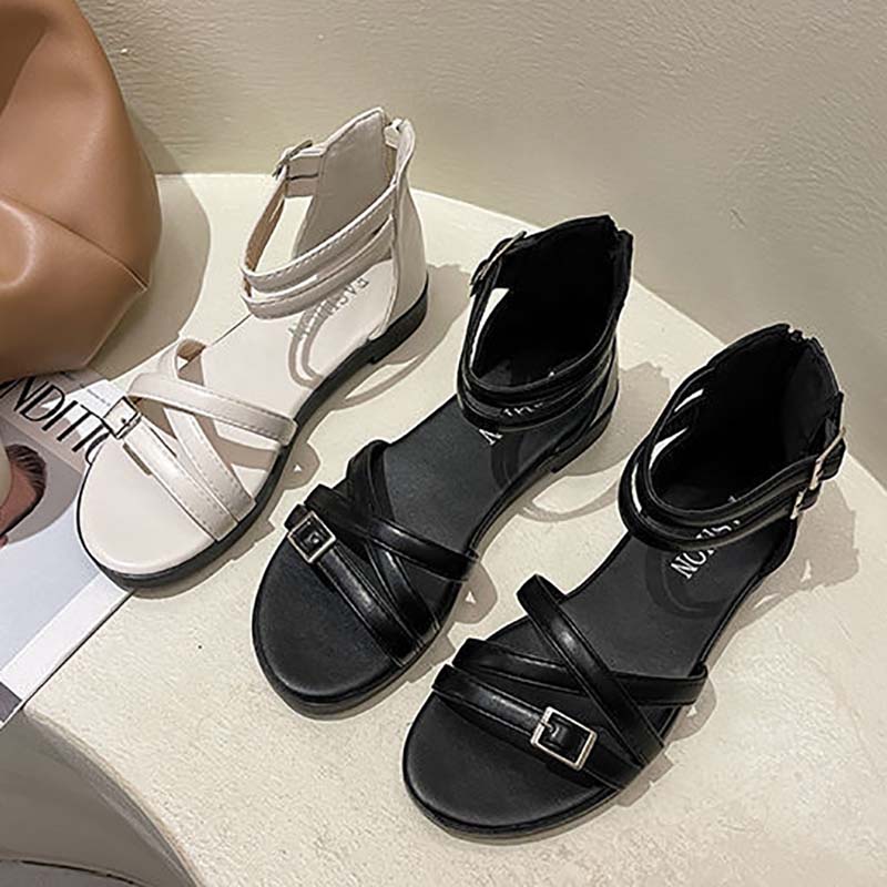 Female Summer All-match Student Fairy Style Flat Shoes Rome Shoes