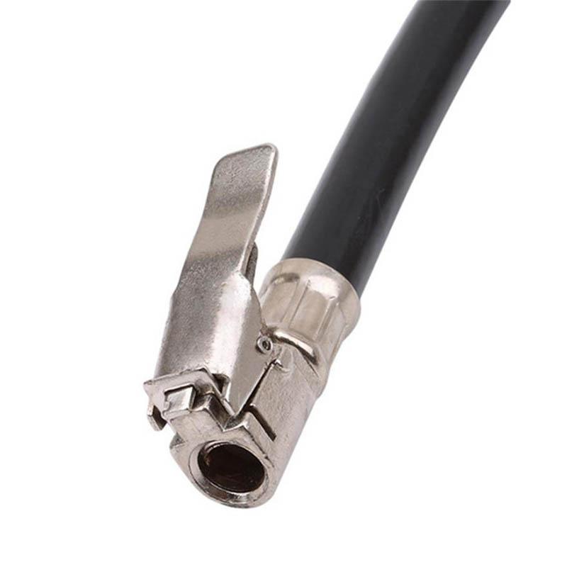 Portable Car Air Rubber Hose Lock On Clip Chuck Tire Inflator Self-locking Inflatable Hose