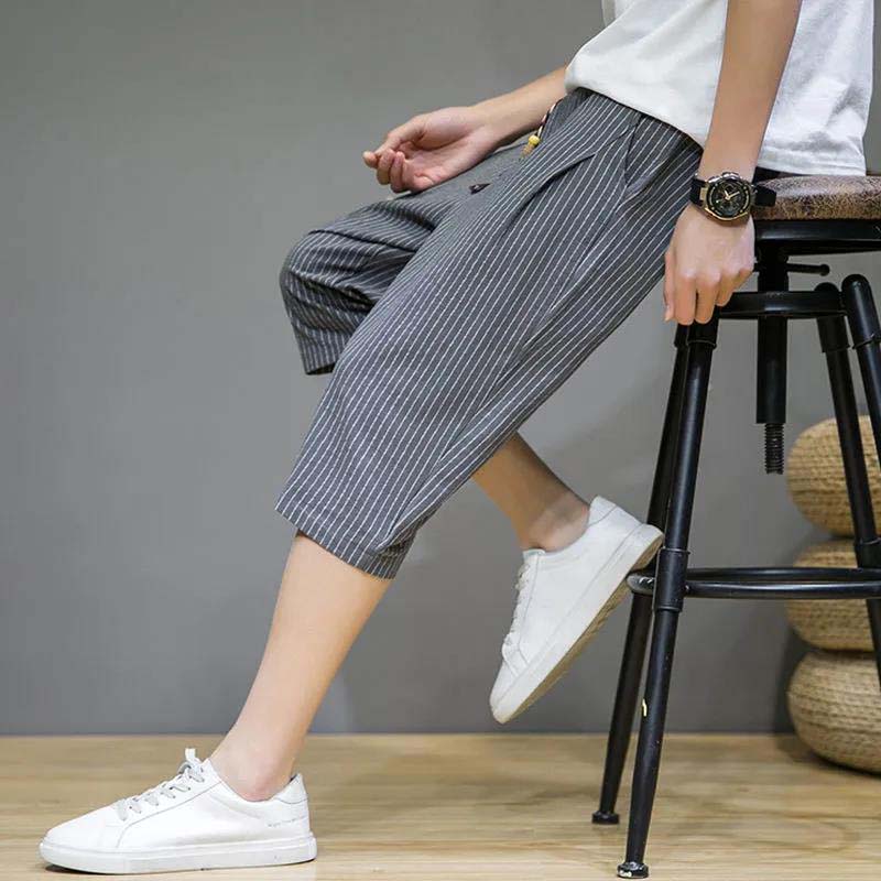 Men's Shorts Summer Thin 7-point Pants Outer Beach Pants Casual Cropped Pants