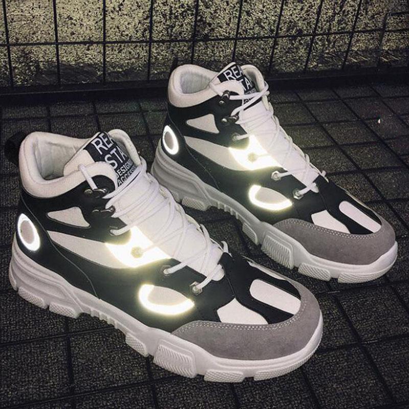 Men Safety Work Boots Shoes No-slip Steel Toe Working Boots Pluse Size Martin Boots Warm Plus Velvet Reflective Sneakers