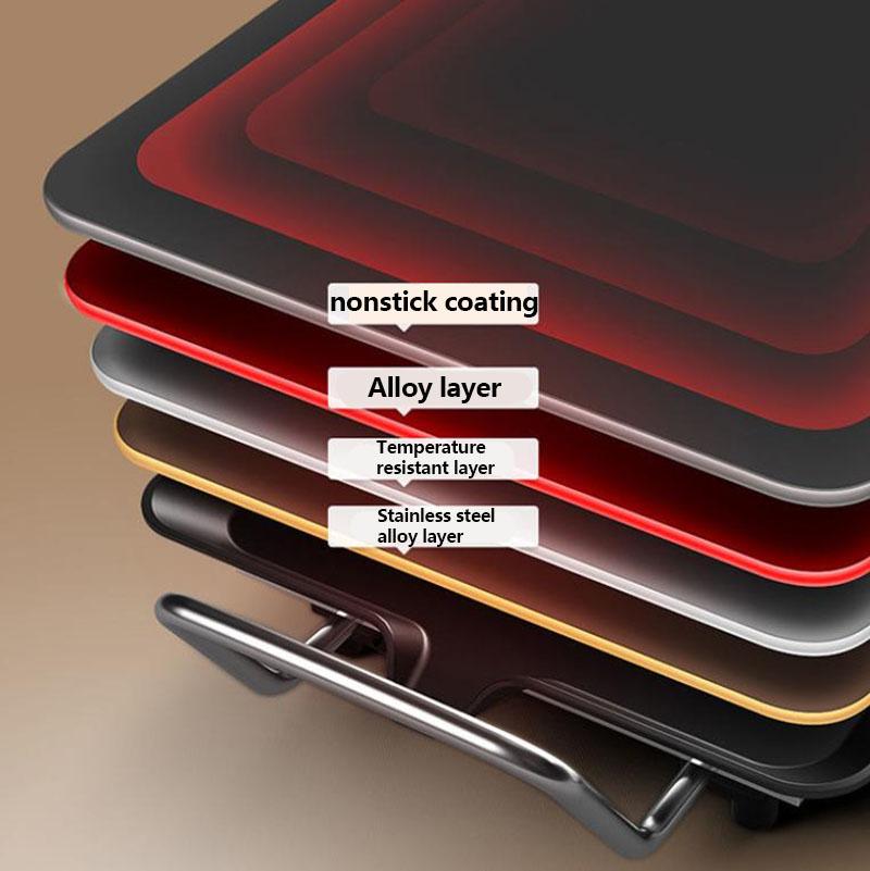 1300W Medical Stone Oven Electric Grill BBC Machine Bakeware Flat Bottom Frying Pan Kitchen Supplies