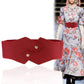 Women's Wide-waisted Outer Belt with A Belted Waist and A Shirt Dress Decorated with Black and Red Elastic Bands Girl Belt