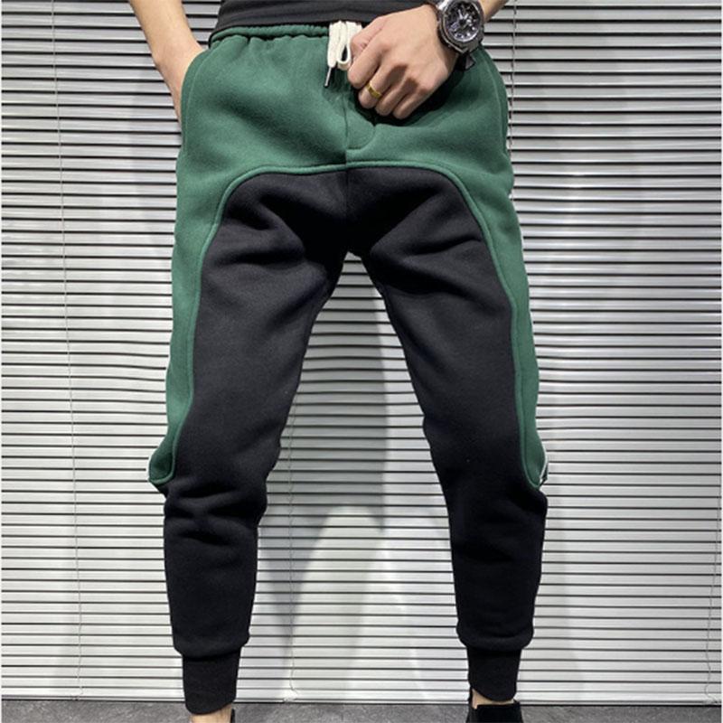 Men's Sports Pants Slim Fit All-Matched Small Foot Pants Splicing Casual Sweatpants Men