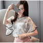 Summer Lace Stitching Women Shirt Embroidery Tops Casual Crochet Hollow Out Blouse