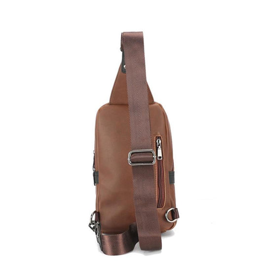 Chest Bag Men Large Capacity Multi-pocket Zipper Color Matching Shoulder Bag Outdoor Sports Pockets