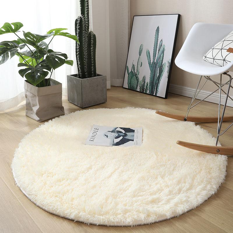 Thicken Round Carpet Living Room Bedroom Cute Room Bedside Carpet Fitness Yoga Carpet Hanging Basket Computer Chair Mat