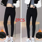 Black Bottoming Pants Women's Gold Velvet Beaver Velvet High-waisted Abdomen Hips and Legs Breasted Trousers Skinny Slim Pants