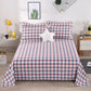 Three-piece Bed Sheet, One-piece Bed Sheet Two Pillowcases Old Coarse Cloth Bed Pure Cotton Thick Bedding Naked Sleeping Removable and Washable