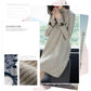 Autumn and Winter Long Thick A-line Knitted Dress Women Loose Pullover Sweater Dress Bottoming Wool Sweater