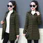 Women Autumn Winter Medium Long Coat Thicken Warm Hooded Jackets Cotton Padded Puffer Jacket Overcoat Slim Mid-length Windproof Parkas