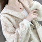 Autumn and Winter Fashion Jacket Loose Mid-length Long-sleeved Sweater Thick Hooded Sweater