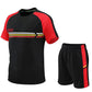 Sports Suit Men's Quick-drying Running Suit Two-piece Football Training Suit Summer Fitness Breathable Loose Short-sleeved Short