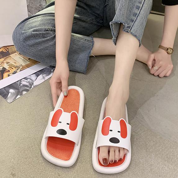 Women Summer Slippers Tasteless Antiskid Indoor Soft Bottom Slippers Non Slip Cartoon Outdoor Casual Slippers