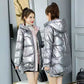 Winter Short Shiny Down Jacket Cotton Women's Loose and Thick Bread Jacket Winter Thick Warm Jacket Can Not Be Mechanically Washed