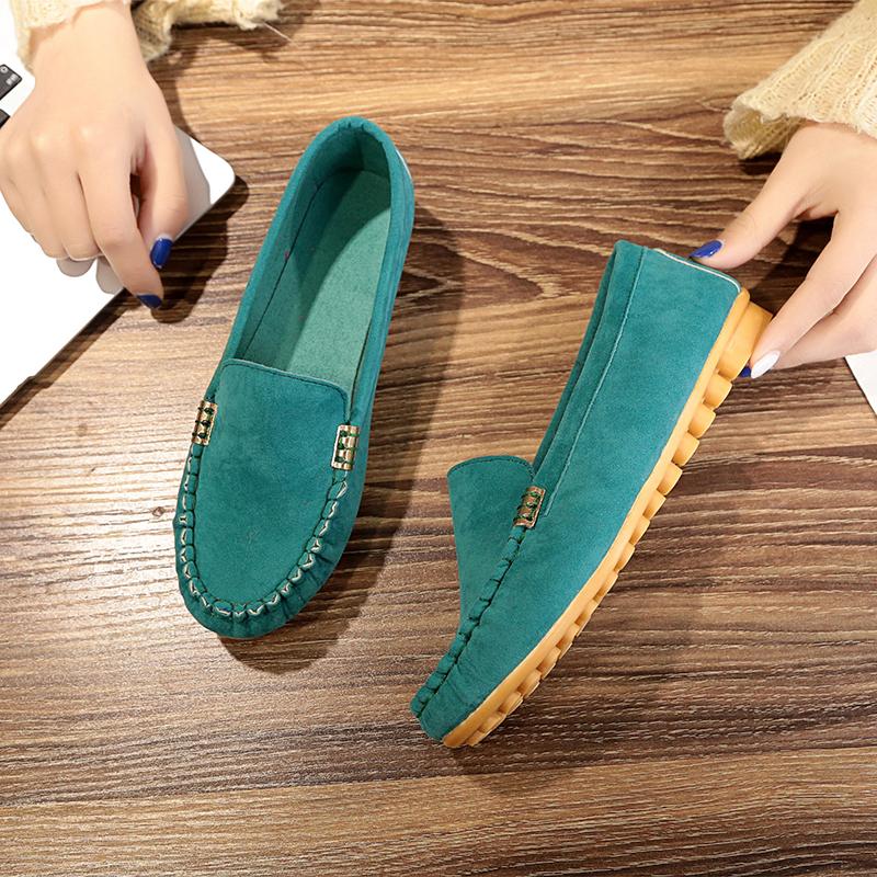 Women's Fashion Ballet Flats Cute Slip on Low Heel Ladies Boat Shoes