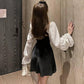 Fashion Sweet Pleuche Dress Stylish Sexy Slash Neck Puff Sleeve Slim Spring Sundress Vestidos