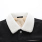 Velvet Warm Jacket Men's Fleece Thickening Casual Handsome Jacket Jacket Men's Long-sleeved Button Design Warm Cotton Clothing