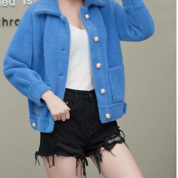 Woman Winter One Button Jacket Coat Pocket Wool Blend Cape Keep Warm Outwear Tops