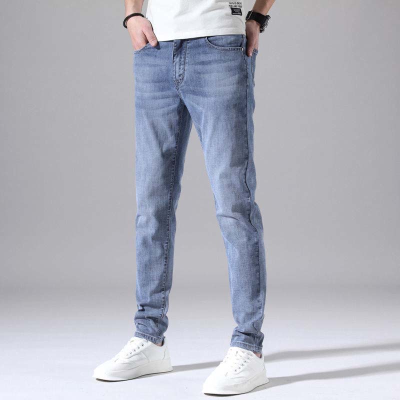 Summer Thin Long Pants Men's Jeans Men's Pants Straight Loose Casual All-match