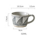Japanese Style Stoneware Mug Ins Wind Net Red Coffee Cup Large Capacity Ceramic Breakfast Cup Household Water Cup with Spoon