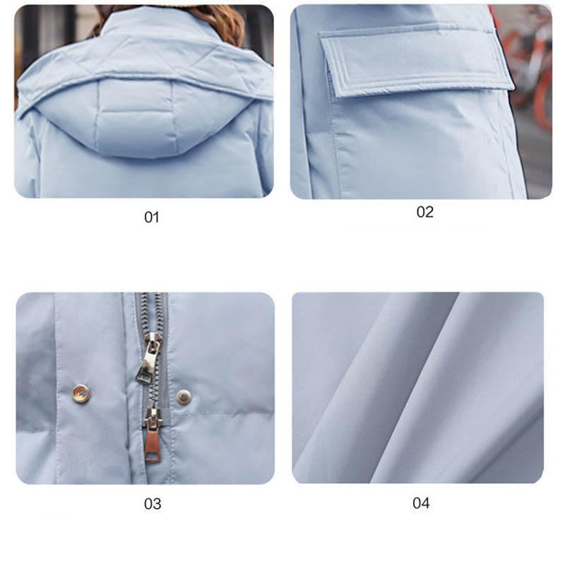 Down Padded Jacket Women's Loose Mid-length Coat Over-the-knee Coat Winter Padded Jacket