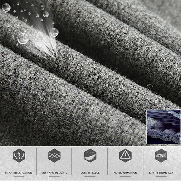 Men's Woolen Jacket Stand Collar Middle-aged Slim Casual Business Jacket Thickened Plus Size Dad Outfit