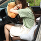 Cute Animal Car Neck Pillow and Lumbar Pillow Seat Support Pillow Breathable Relaxation Artifact